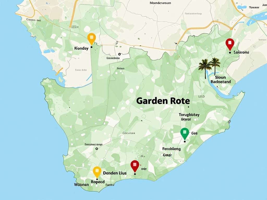 Garden Route Karte Südafrika Küstenstraße